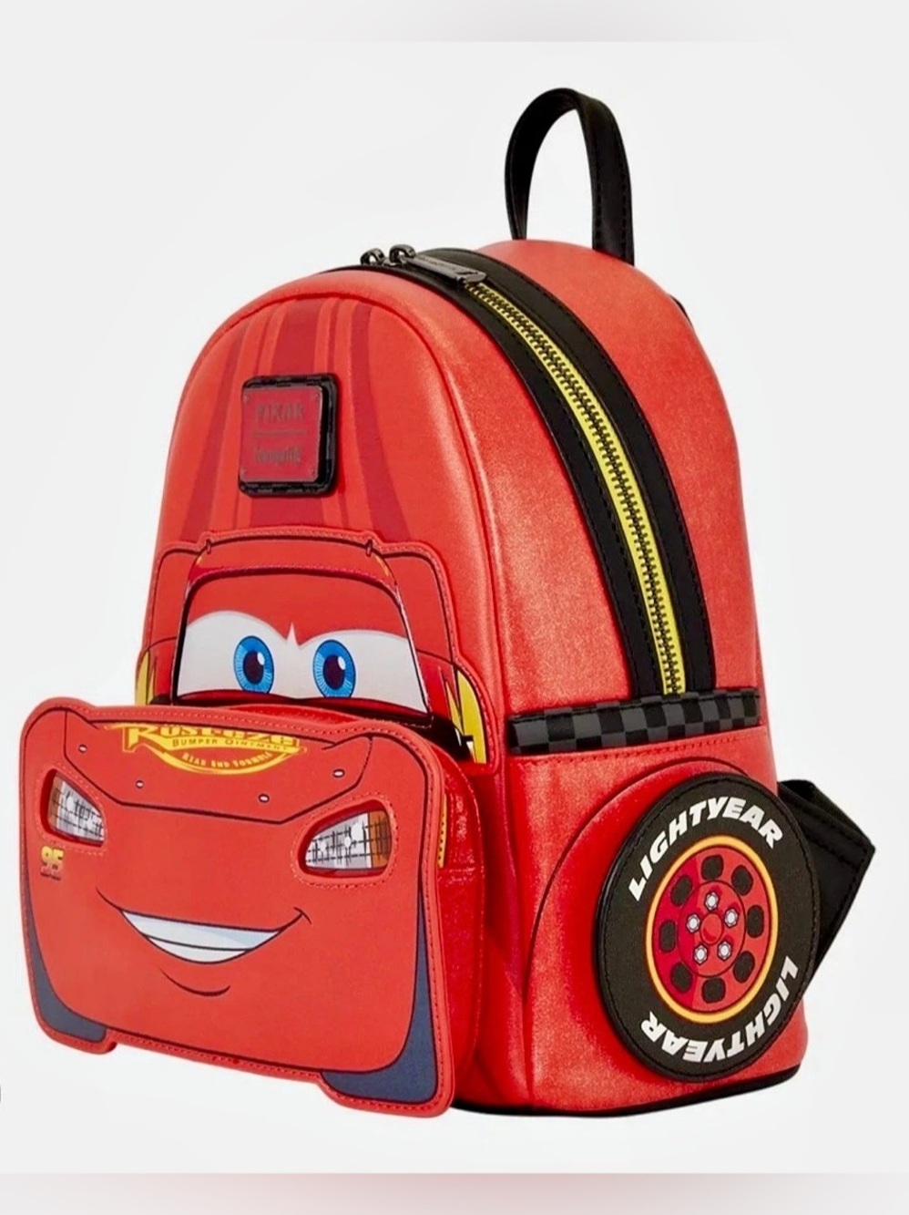 NEW Loungefly Disney Pixar Cars 20th Anniv Lightning McQUEEN Light Up Backpack